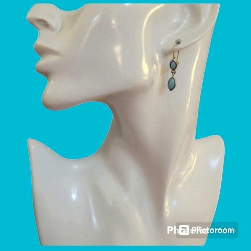 3/$30 LAUREN CONRAD Baby Blue Mod Dangle Hook Earrings